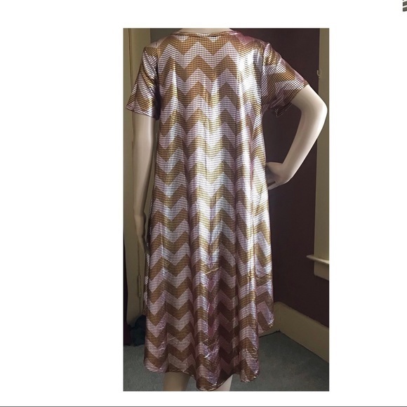 LuLaroe Hi-Lo Holiday Carly Knit Dress Size Medium - Picture 5 of 8